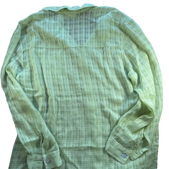 Blast Plaid Button-Up Shirt - Women's M - Green Y2K - Picture 2 of 5